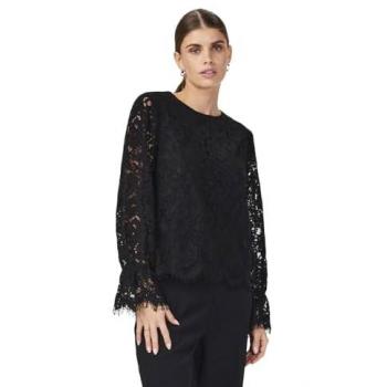 YAS Regular Fit Bluse mit Ausbrenner-Effekt Modell 'PERLA', Größe XL