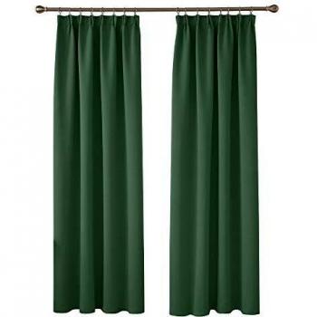 Deconovo Verdunkelungsvorhänge für Wohnzimmer 175x140 cm 2er Set