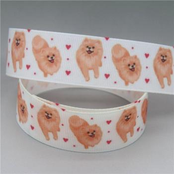 Dog Pattern Grosgrain Ribbon 7/8 5 Yards