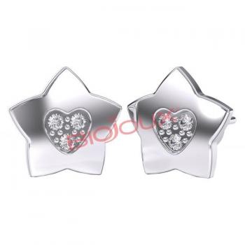 Orecchino Sterile BJT716 STS Star/Heart