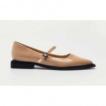MIM Bailarinas Mayfair para mujer en charol sintético color nude