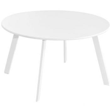 Marzia Petite Table d'Appoint – Acier Blanc 70×70×40 cm
