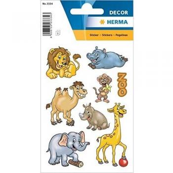 Papier Mat Multicolore : Stickers Animaux 24 pièces