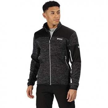 Regatta Polaire COLLUMBUS VI Homme, Effet Tricot, Ouverture zippée, Noir/Noir, FR : 2XL