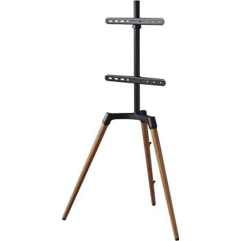 Hama TV-Stand Echtholz, 165 cm, für 65 Zoll TVs, schwenkbar, Schwarz