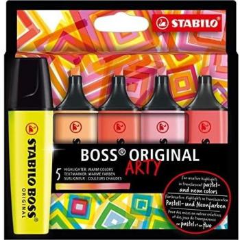 Textmarker STABILO® BOSS ORIGINAL ARTY 5er-Pack in warm