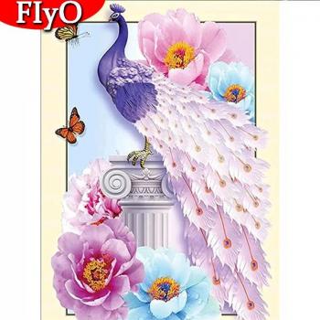 Pfau Strasssteine Diamant Kunst Set 5D DIY Mosaik Wandkunst