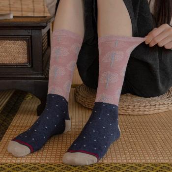 Calcetines Retro Kawaii para Mujer, Medias de Estilo Harajuku, Étnico de Navidad