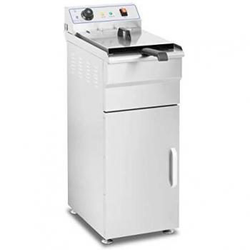 Friteuse électrique 16L inox avec robinet de vidange 6000W