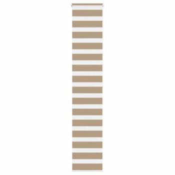 Adjustable Zebra Blind Sand Brown 40x200 cm Polyester