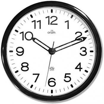 Wanduhr schwarz 36 cm mit Auto DST-Funktion