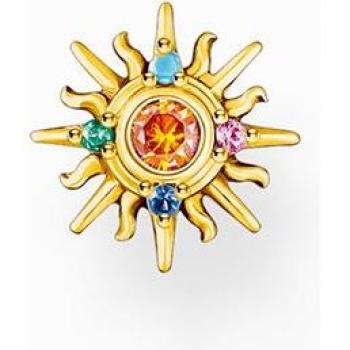 Thomas Sabo Gold-Plated Colorful Sun Single Ear Stud Earring for Women, H2284-971-7