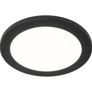 QAZQA 22.5 cm Black Ceiling Fixture – LED, 3‑Level Dimmable – Steve