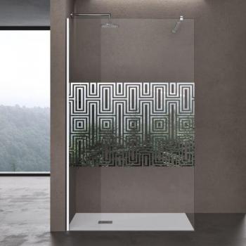Douche italienne avec stabilisateur carré Bremen02DM 140x200cm
