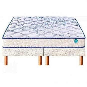 Ensemble de lit en laine mérinos avec matelas SCOPIT 160x200 + 2 sommiers 80x200 + pieds