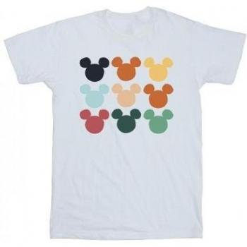 Disney Boys' Black Mickey Mouse Head Square T-Shirt (Cotton)