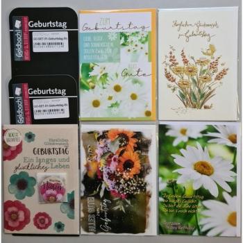 Bunte Blumen Geburtstagskarten