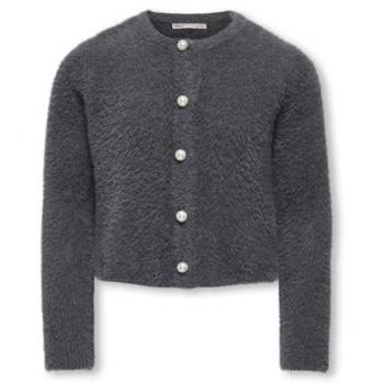 ONLY Mädchen Strickjacke KOGPIUMO Schwarz | 134–140 – Nylon/Polyacryl