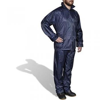 Combinaison de Pluie avec Capuche 2 pièces Bleu Marine XL