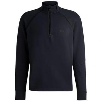 BOSS Sweat à zip bleu foncé – Homme – Taille L