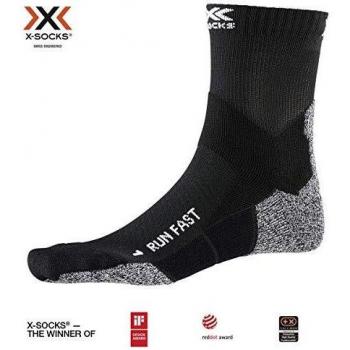X‑Bionic Run Fast 4.0 Ultra‑Comfort Socks – Black/Grey, EU 39–41