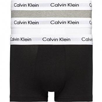 Calvin Klein Low Rise Trunk Boxershorts im 6er Pack, Größe:XL;Farbe:grau/weiß/schwarz