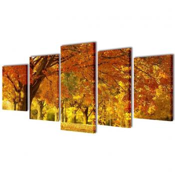 Large Maple Canvas Wall Print Set (200 x 100 cm)