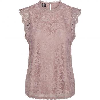 Pieces Spitzenbluse Altrosa XS