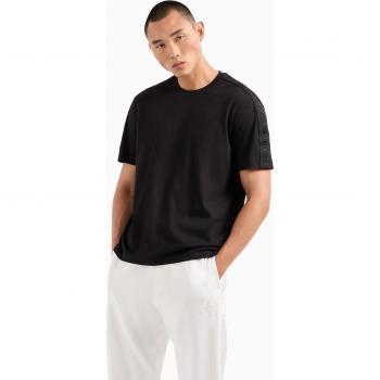 Camiseta Armani Exchange para hombre, logo tape, color negro, talla M
