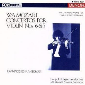 Violin Concertos Mozart 6 & 7 – Disque Kantorow (Japon Classique)