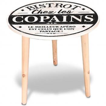 Table d’Élégance Lily – Ronde, Bois, Blanc