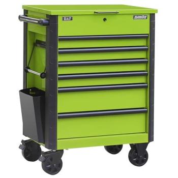 Sealey Green 6-Drawer Roll‑Out Tool Trolley
