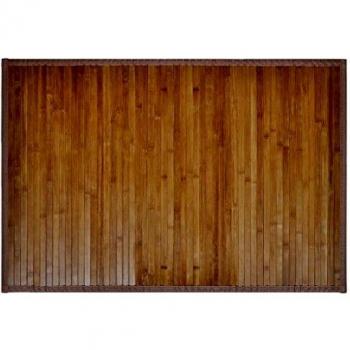 Tapis bain antidérapant en bambou vieXL, 60 x 90 cm couleur brun