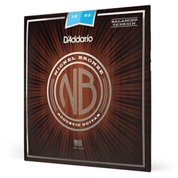 Nickel Bronze Acoustic Strings 0.012”–0.052” (D’Addario NB1252BT)