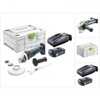 Amoladora Festool 18V 125mm con Cargador y Systainer