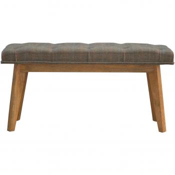 Natural Oak Tweed Top Bench
