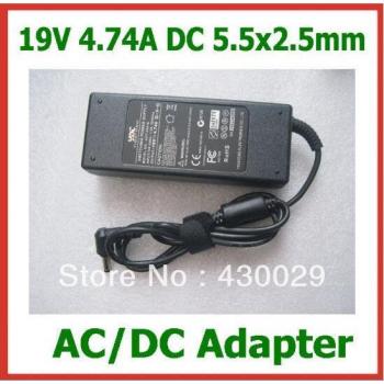 Chargeur de remplacement 19V 4.74A 90W 5.5x2.5mm pour Lenovo, Asus, Toshiba N102