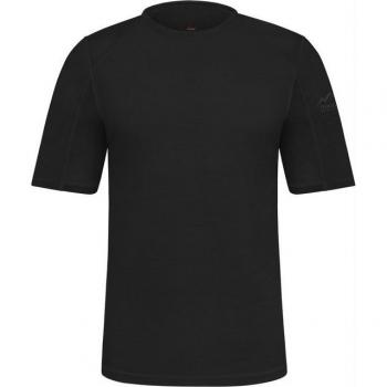 Merino T-Shirt Herren Normani Busselton – ultraleichtes Outdoor-Halbarmshirt, 9189, Schwarz, Größe L