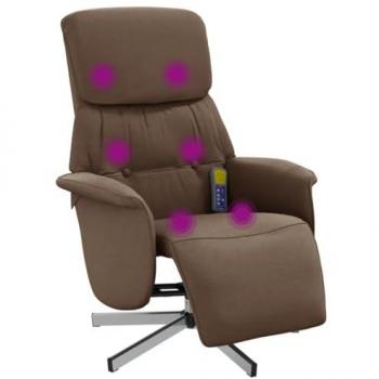 Sillón Comfort Pro: Masaje + Reposapiés Marrón