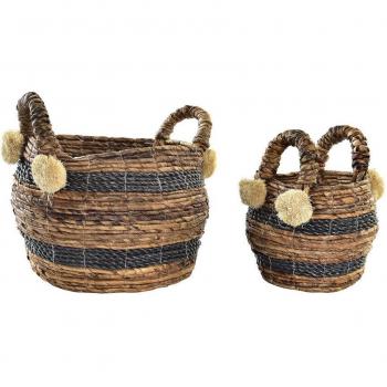 Set de Paniers Standard Dkd – Marron/Noir – 31×31×33 cm