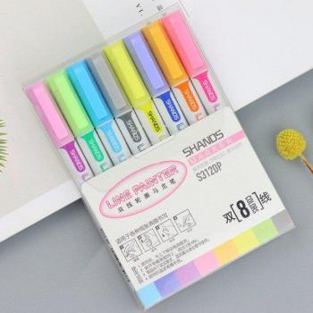 8/12 Colors Glitter Art Marker Liner Set