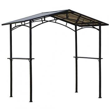 Aluminium Frame BBQ Gazebo with Side Shelves