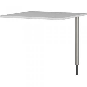 Eckverbindungsplatte GERMANIA Profi 3.0 Ansatztischplatten Gr. B/H/T: 80 cm x 80 cm x 80 cm, silberfarben (lichtgrau, silber)