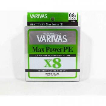 Linea PE Max Power X8 Verde Lime 150m Varivas 0,8 16,7 lb