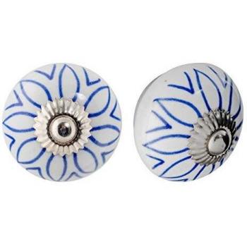 Floral Design Ceramic Cabinet Knobs