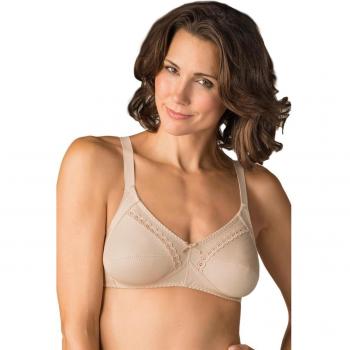 Naturana Soft-BH aus Baumwolle, Beige, Größe 90C