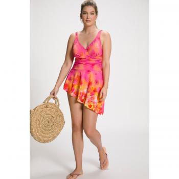 Abito da bagno donna design floreale con coppe morbide, Rosa, Taglia 60, Poliestere/Fibre sintetiche/Elastan