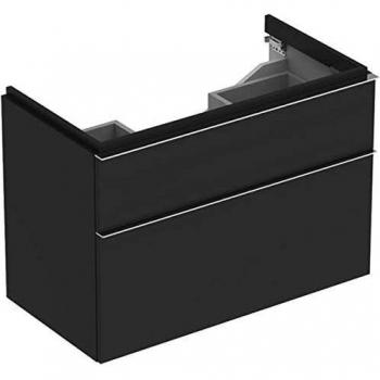 Mueble Bajo Lavabo Geberit iCon de 2 Cajones: 89 cm Ancho × 62 cm Alto × 47,7 cm Fondo, Gris Aterciopelado