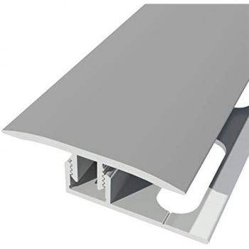 Barre de seuil en aluminium avec base dilatante Forestea, longueur 90 cm, 3,5 cm de large – Acier