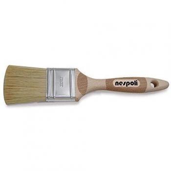 Pennello Lungo con Manico di Legno e Setola Bionda Nespoli